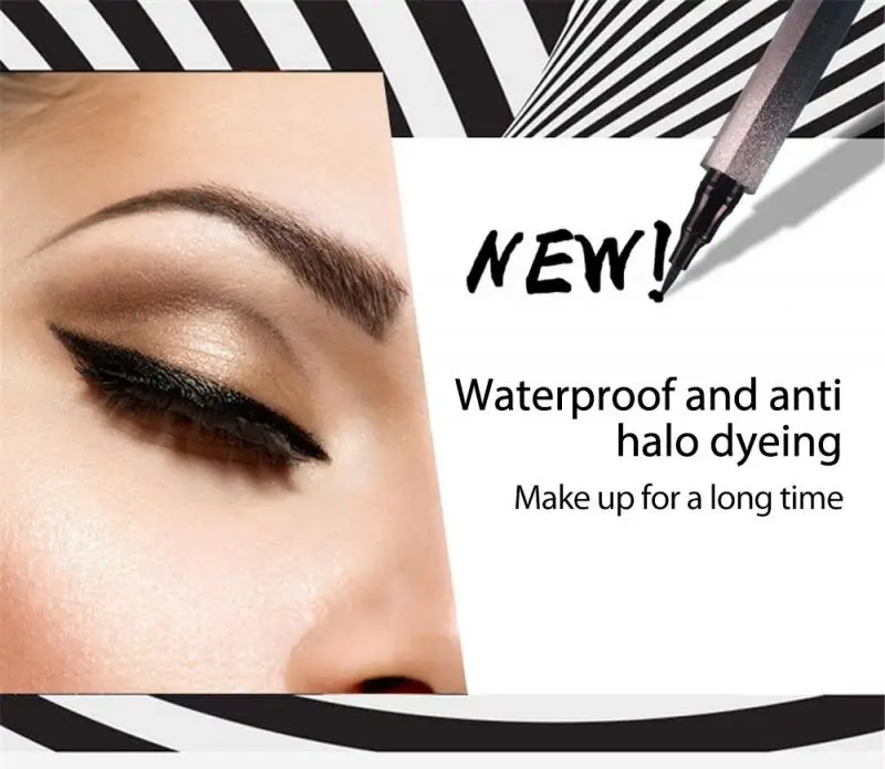 1 шт. Профессиональная подводка для глаз с защитой от пота черная коричневая