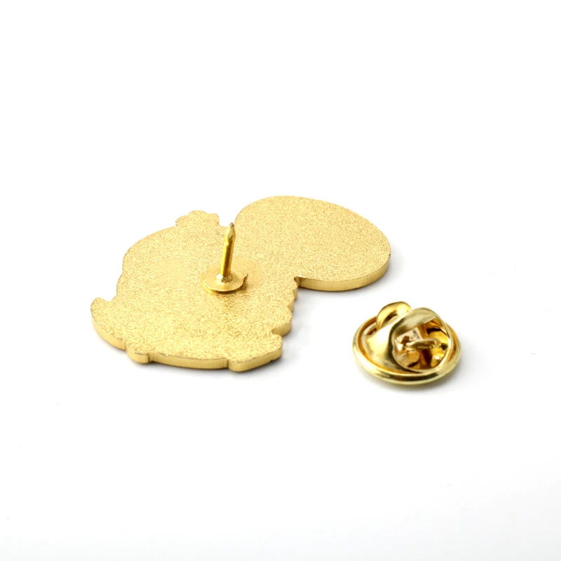 Эмалированные металлические броши в виде милых мультяшных животных с