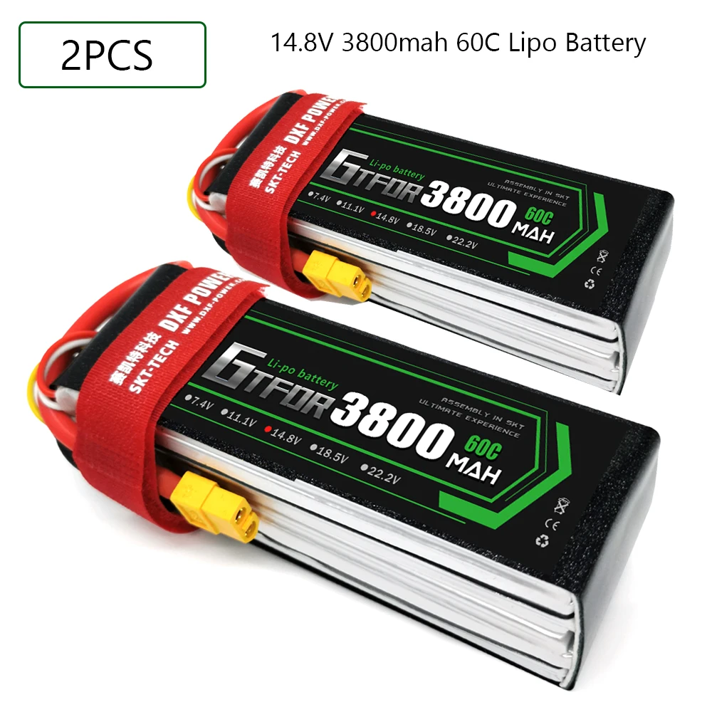 

GTFDR 3800mAh Lipo battery 4S 14.8V 60C-120C XT60/DEANS/XT90/EC5 For AKKU Drone FPV Truck four axi Helicopter RC Car Airplane