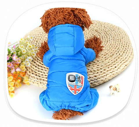 Зимний комбинезон для собак, четыре лапы, теплая одежда для маленьких собак, плотный внутренний комбинезон для чихуахуа, бульдога XS-XL