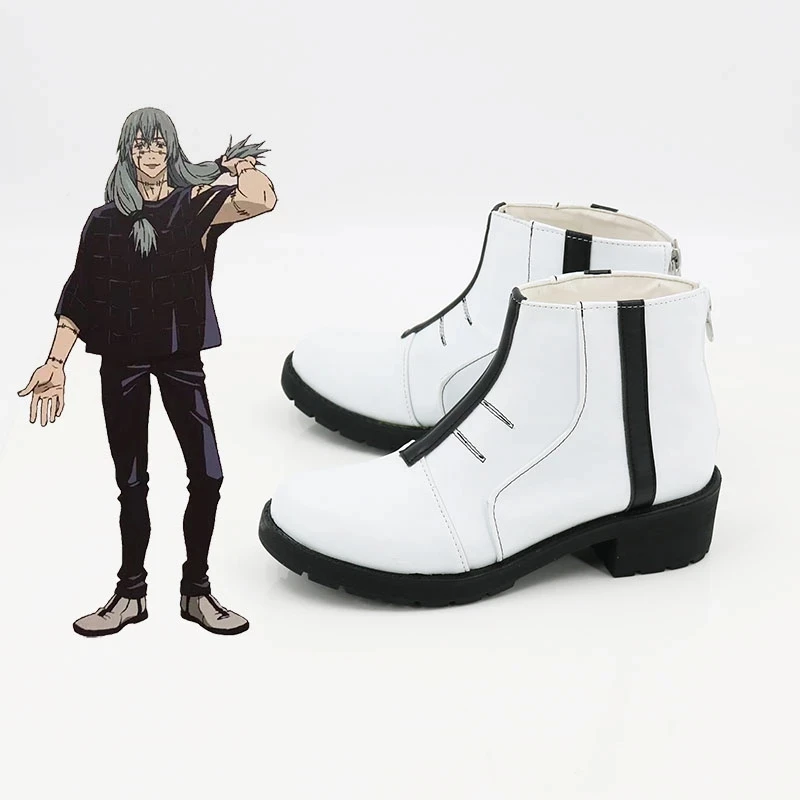 Обувь для косплея аниме juютсу Kaisen Mahito сапоги парик синие термостойкие