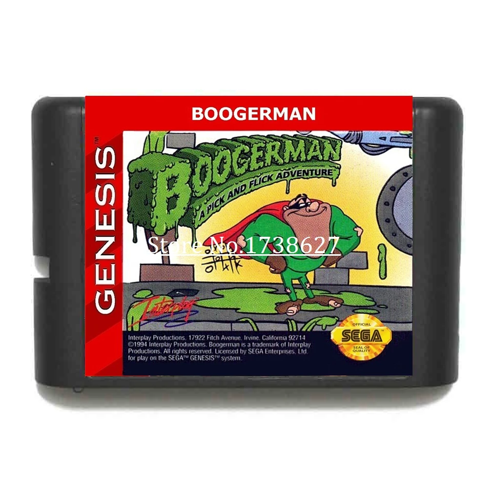 Игровой картридж Boogerman 16Bit для консолей Sega MegaDrive и Genesis|Картриджи| |