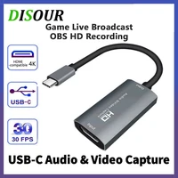 disour video capture card hdmi compatible to usb c audio capture card 4k capture for gaming live streaming video recorder