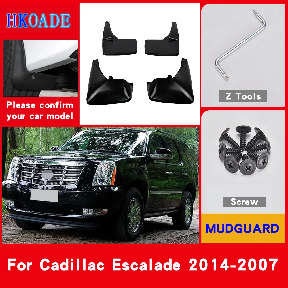 Car Fender Mud Flaps For Cadillac Escalade 2014-2020 Mudguards Splash Guards Fender Mudflaps Car Fender Accessories