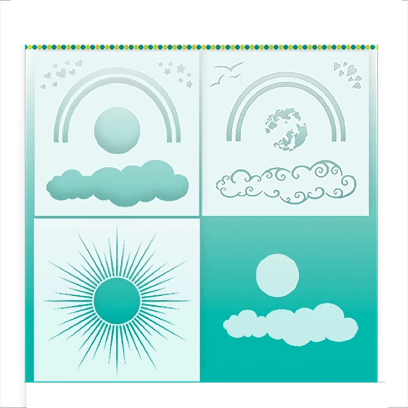 

White Clouds Rainbow Sun Metal Cutting Days Dice And Stamps Stencils For Scrapbooking Stamps Embossing Mold Diy Paper Cards