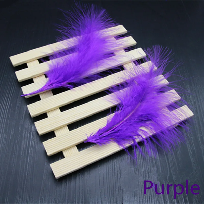 Purple 20 шт 4-7 дюймов 10-16 см перья индейки Марабу пышное свадебное платье DIY украшения декоративные аксессуары перья - Цвет: Purple