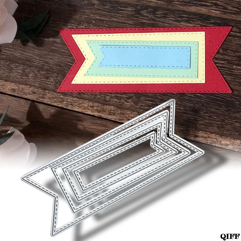 Трафарет из углеродистой стали с точечной линией и флагом шаблон для тиснения