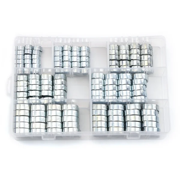 140 шт. оцинкованные двойные зажимы для шланга с контейнером хранения|Наборы гаек