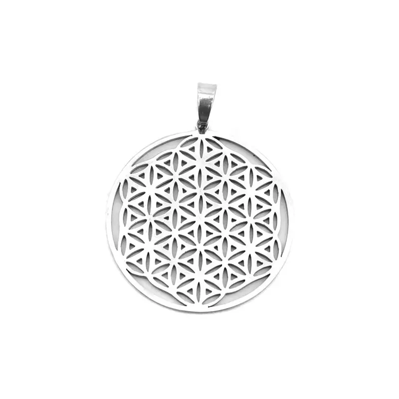 Подвески из нержавеющей стали круглый цветок жизни полые золотые подвески для