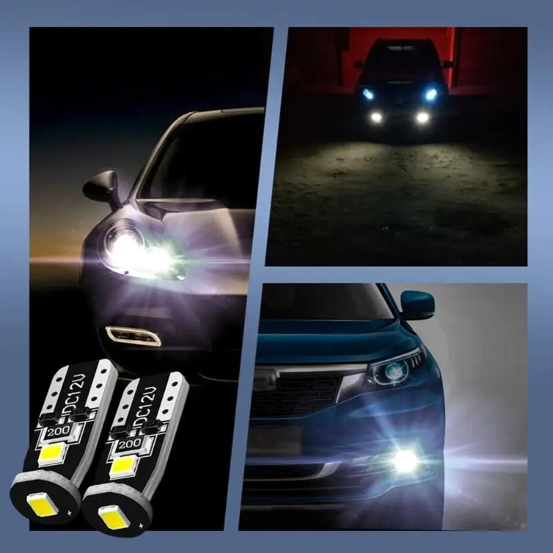 10 шт. светодиодные лампы T10 Led Canbus 12 в 1 Вт 168 194 6000K купольная лампа для чтения