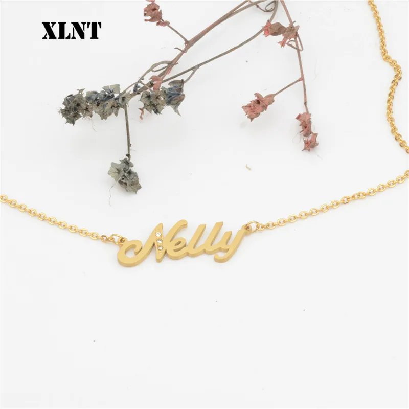 XLNT Nelly ожерелье с именем для маленьких девочек персонализированные именные