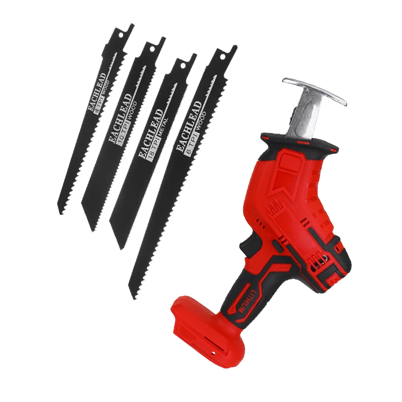 

Mini Electric Saw Cordless Reciprocating Saw Woodworking Cutting DIY Power Saws Tool With 4 Saw Blades For Makita 18V Battery