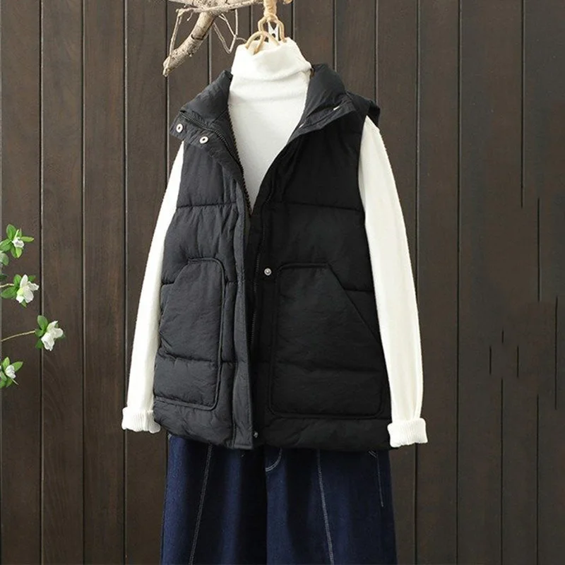 

Жилет женский зимний оверсайз из хлопка, 100 кг