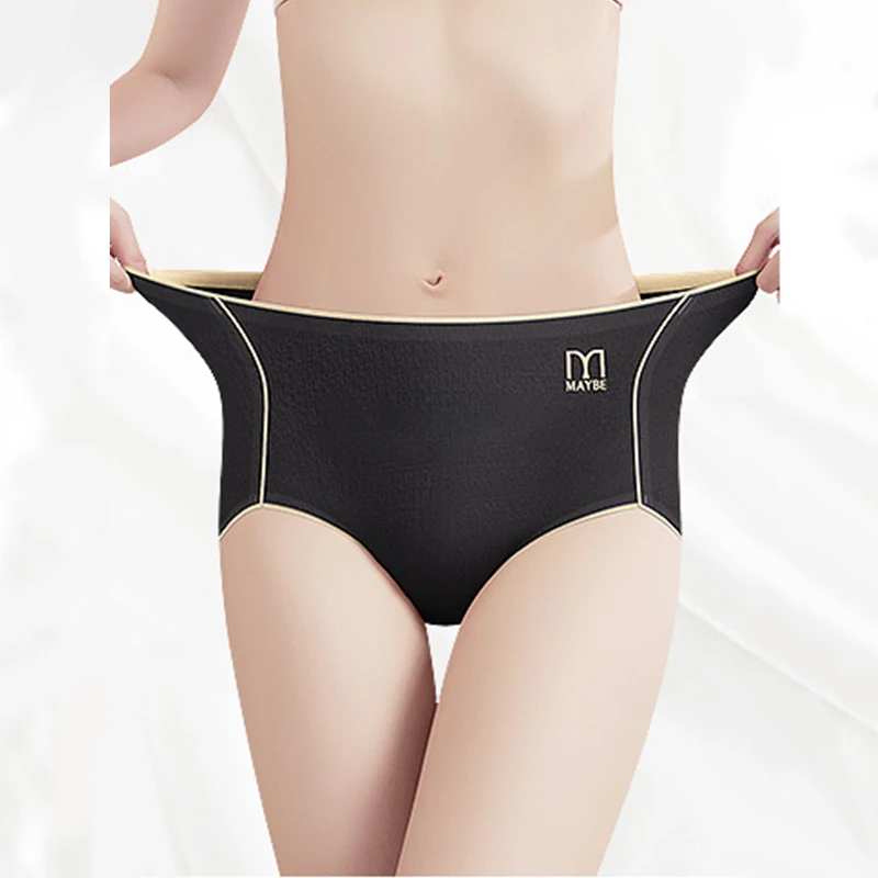 

Seamless Cotton Underwear Women High WaistedPanties Underpanties One-Piece Underpants Briefs Woman Lingerie Sexy Soft