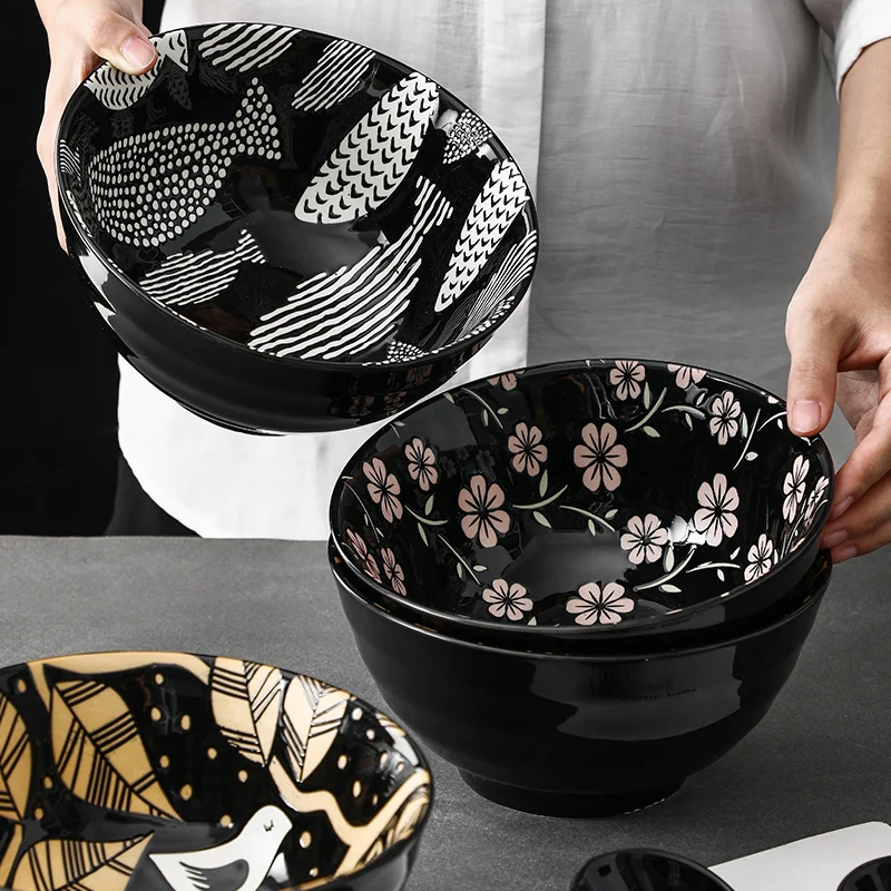 8 дюймовая керамическая миска для супа столовые приборы из лапши с цветной