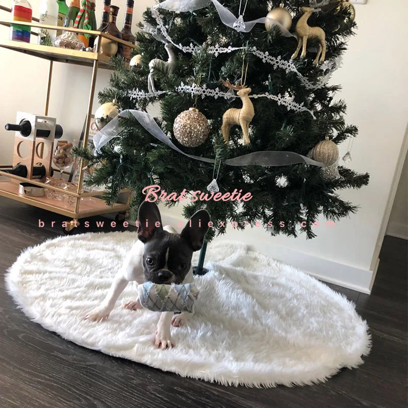 2019 белый плюш Рождественская елка юбка меховой ковер веселое Рождественское