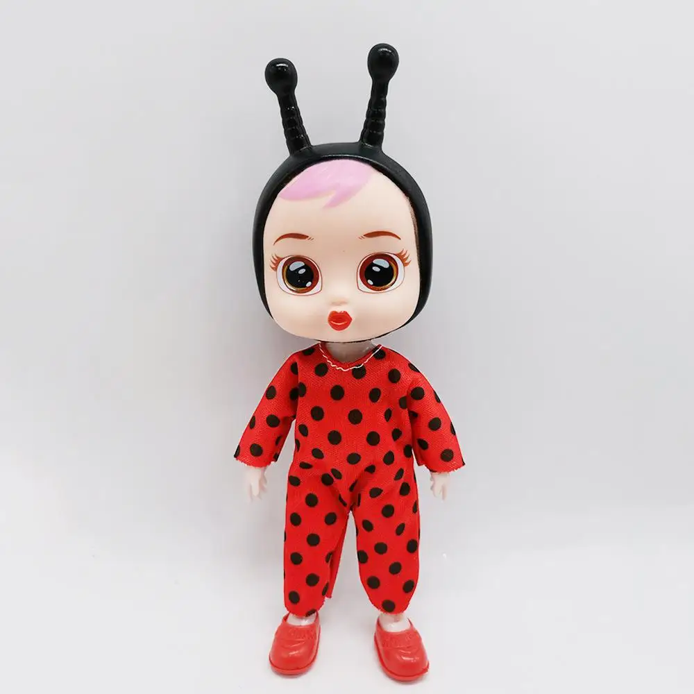 Мини Детские куклы 13 шарнирная подвижная BJD кукла милая голова животного с одеждой обнаженное тело 16 см модные куклы игрушки - Цвет: E