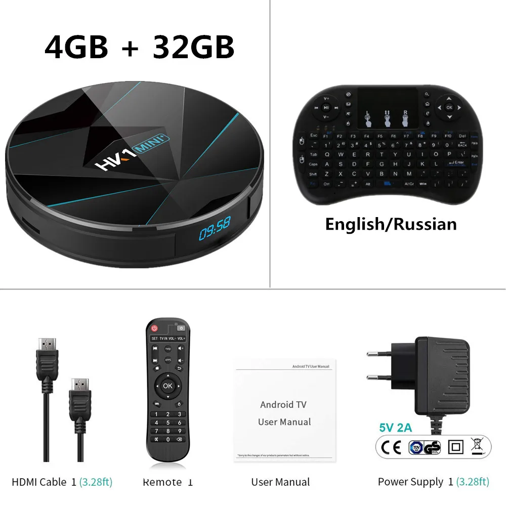 4G32G i8 ТВ-бокс HK1 Mini plus Android 9,0 4GB 128GB 64GB 32GB Rockchip RK3318 2,4G/5G wifi 4K Google voice PK HK1 MAX A95X Android tv BOX - Цвет: 4G32G i8