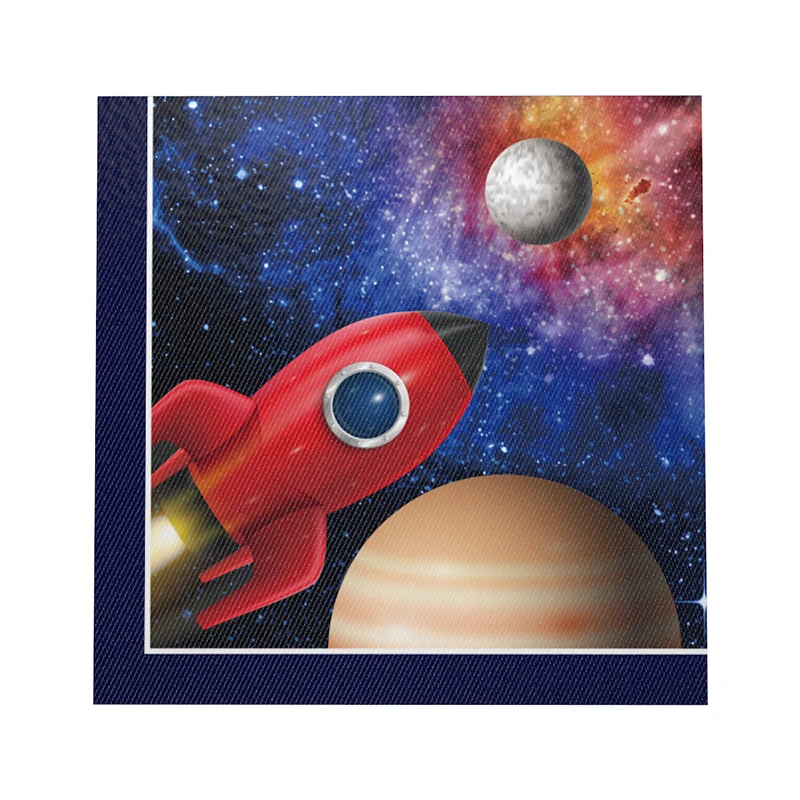 10pcs paper towel Космическая тема, вечерние одноразовые столовые приборы, детские украшения для вечеринки в честь Дня рождения, для мальчиков, Детские вечерние принадлежности, столовые приборы, баннер - Цвет: 10pcs paper towel