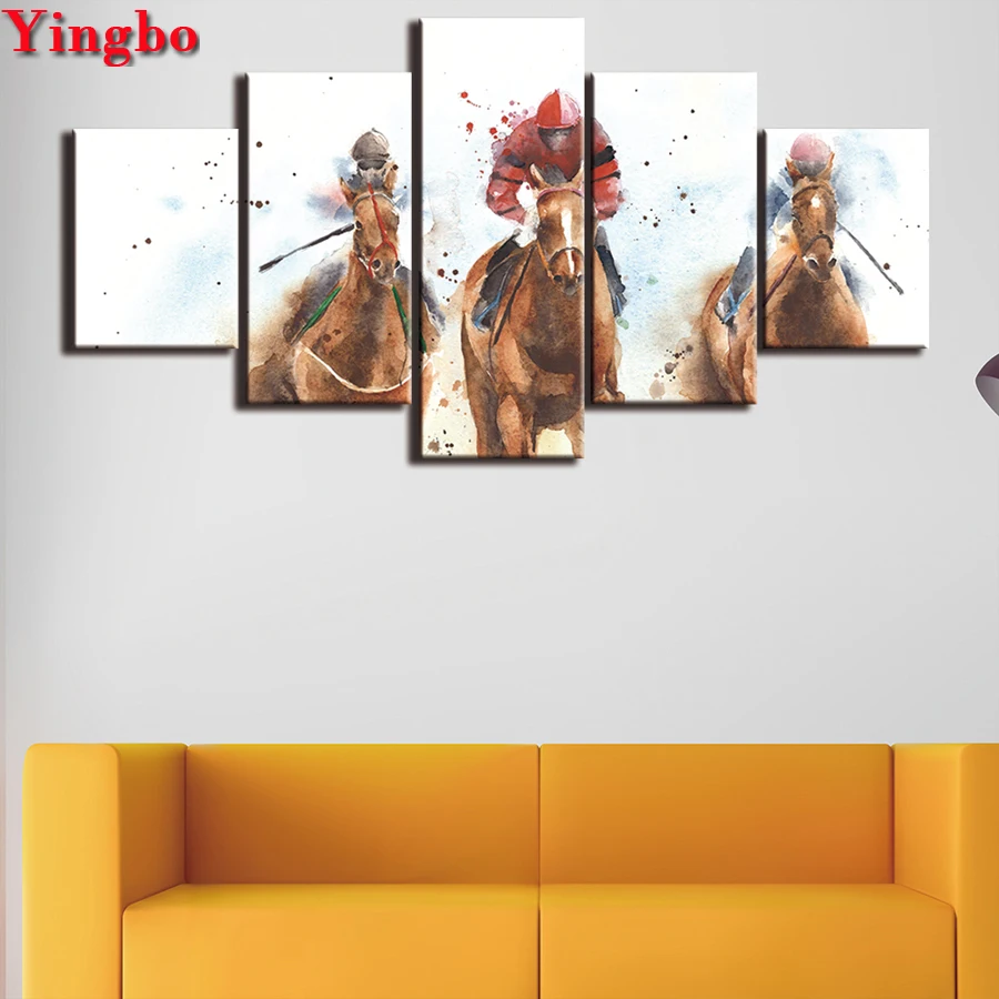 3d Полный Круглый Алмазная вышивка лошади В рыцарском стиле сделай сам алмазная