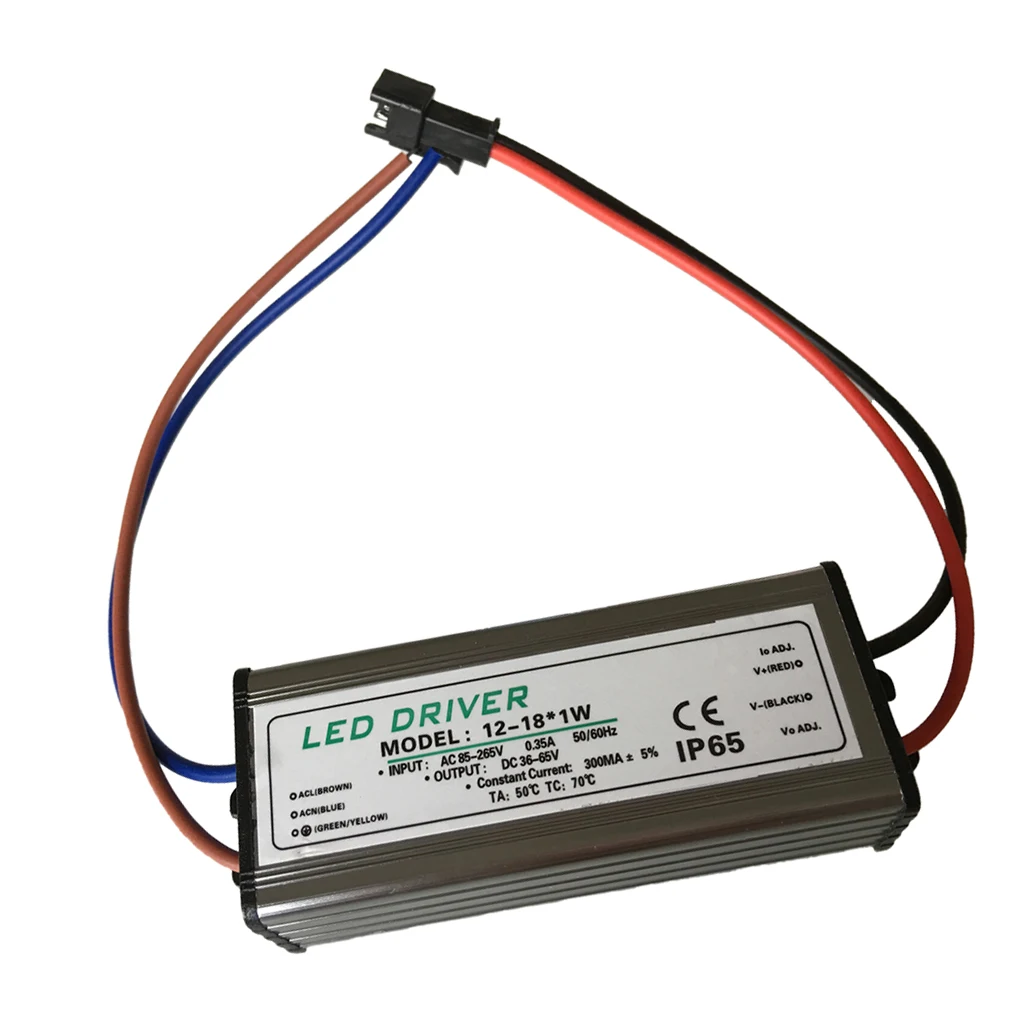 

12-18 Watt 300mA Constant Current Power LED Driver Dimmable ACAC85-265V