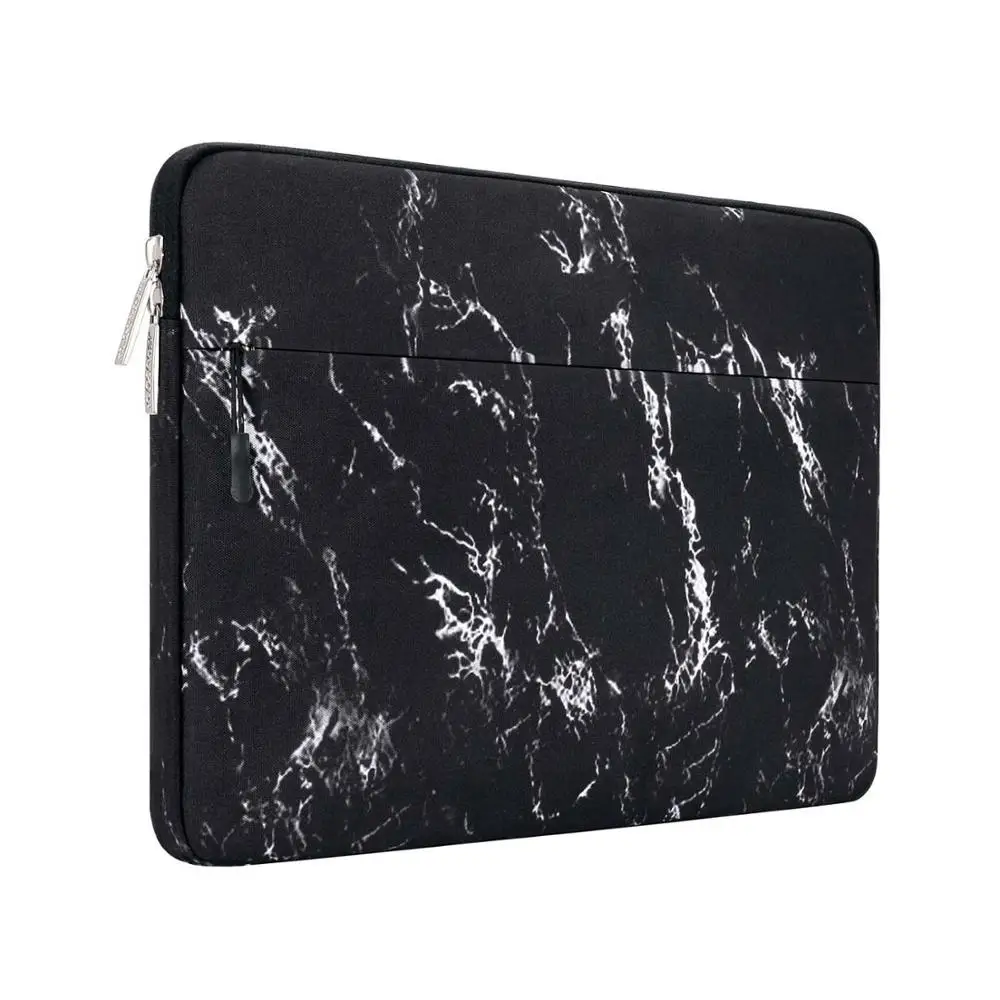 MOSISO мягкая сумка для ноутбука для Macbook Dell hp Asus acer lenovo Surface notebook Pro Air 11 13 13,3 14 15 дюймов холщовая крышка - Цвет: Black Marble