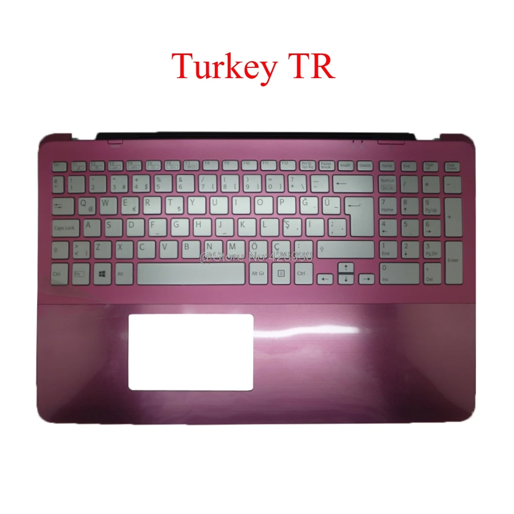 

Laptop Palmrest with BG SL PO GK TR CZ HU backlit keyboard For SONY For VAIO SVF15A pink 5JGD6PHN090 5JGD6PHN050 upper case