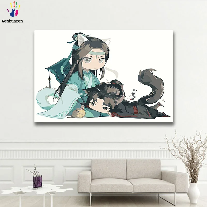 DIY цифровая картина маслом Волшебная дорога предок Чэнь цинлинг аниме искусство