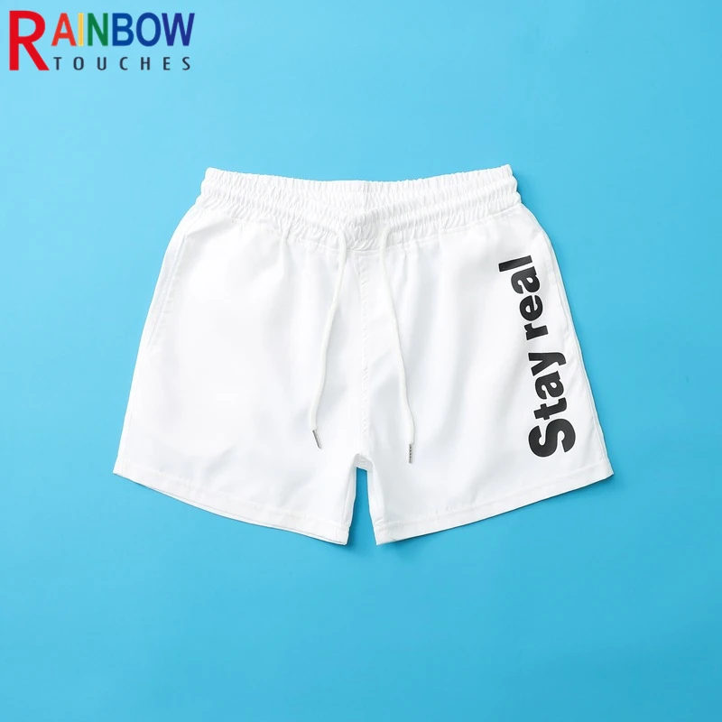 

Rainbowtouches Beach Pants Men's Quick Dry Three Legged Casual Pants Letter Print Fitness Jogging Shorts Superior Quality