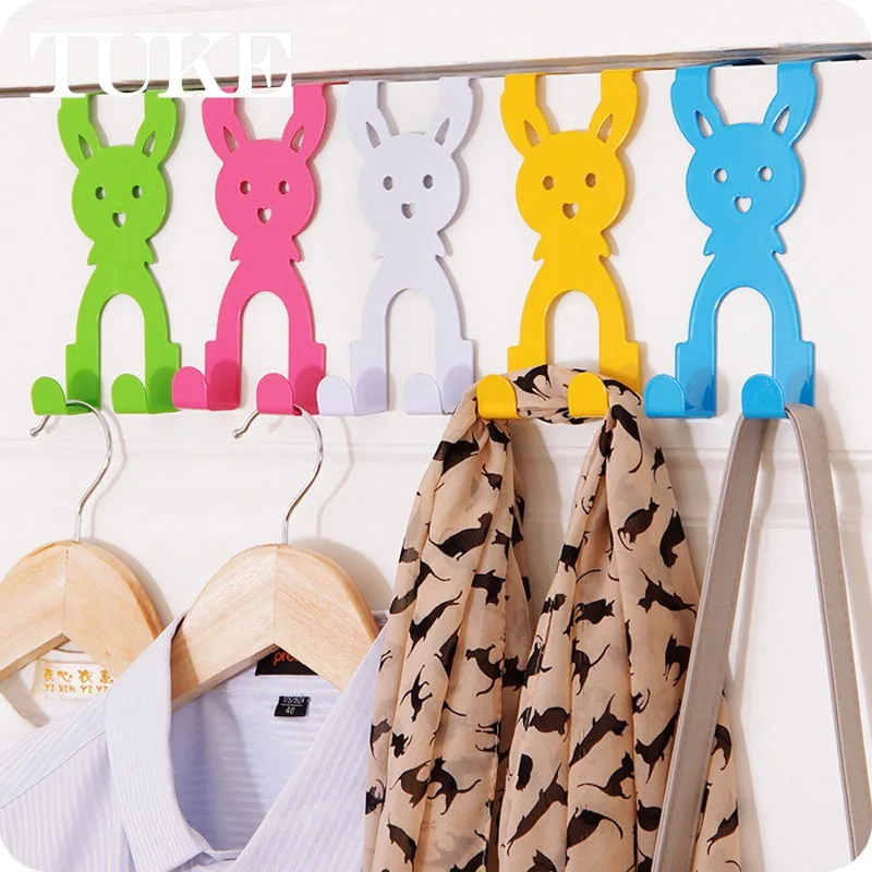 

1 шт. мультфильм кролик дверной крючок для кухонного шкафа из нержавеющей стали, вешалка для одежды вешалка, крючок для ванной вешалка для ак...