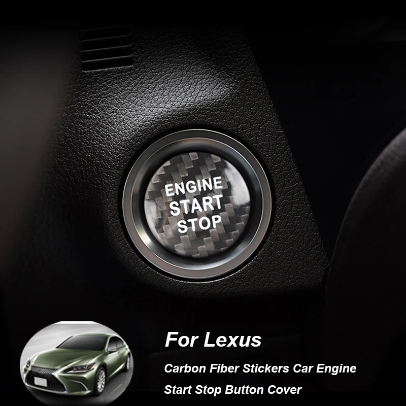 

Carbon Fiber Engine Start Stop Switch Button Trim Cover Sticker For Lexus IS ES GS NX RX LX RC RCF Car Ignition Device Interiors