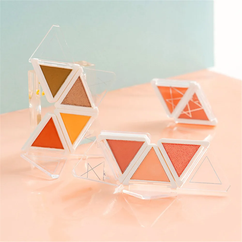 Красота глазурованная материи для палитры теней век 4 цвета складной Magic Eye диск