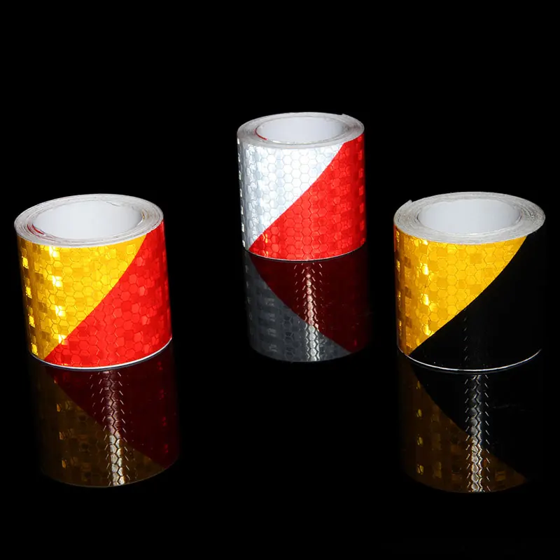 

5CMX3M Reflective Marking Tape Yellow Red Bicycle Sticker On The Frame Cars Motorcycle Trailer Sticker Safety Warning Tape Decal
