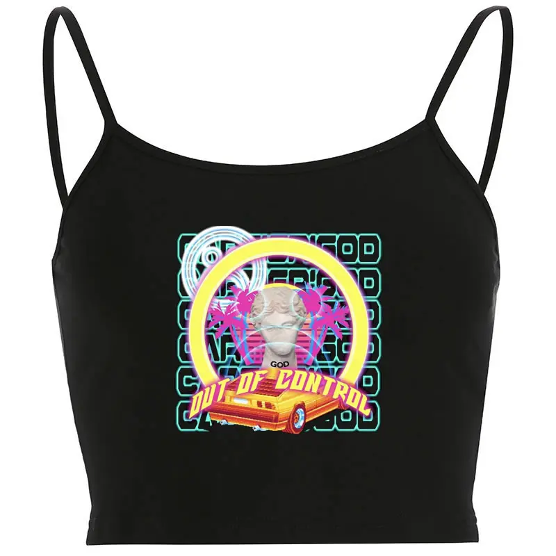 Майка Kawaii топы в готическом стиле Майки панк рэп 1of1 короткие сексуальные майки с