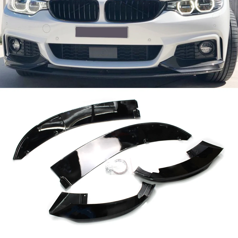 Автомобильный передний бампер для BMW F32 F33 F36 4 серии 2014 15 16 17 18 19 2020 глянцевый черный