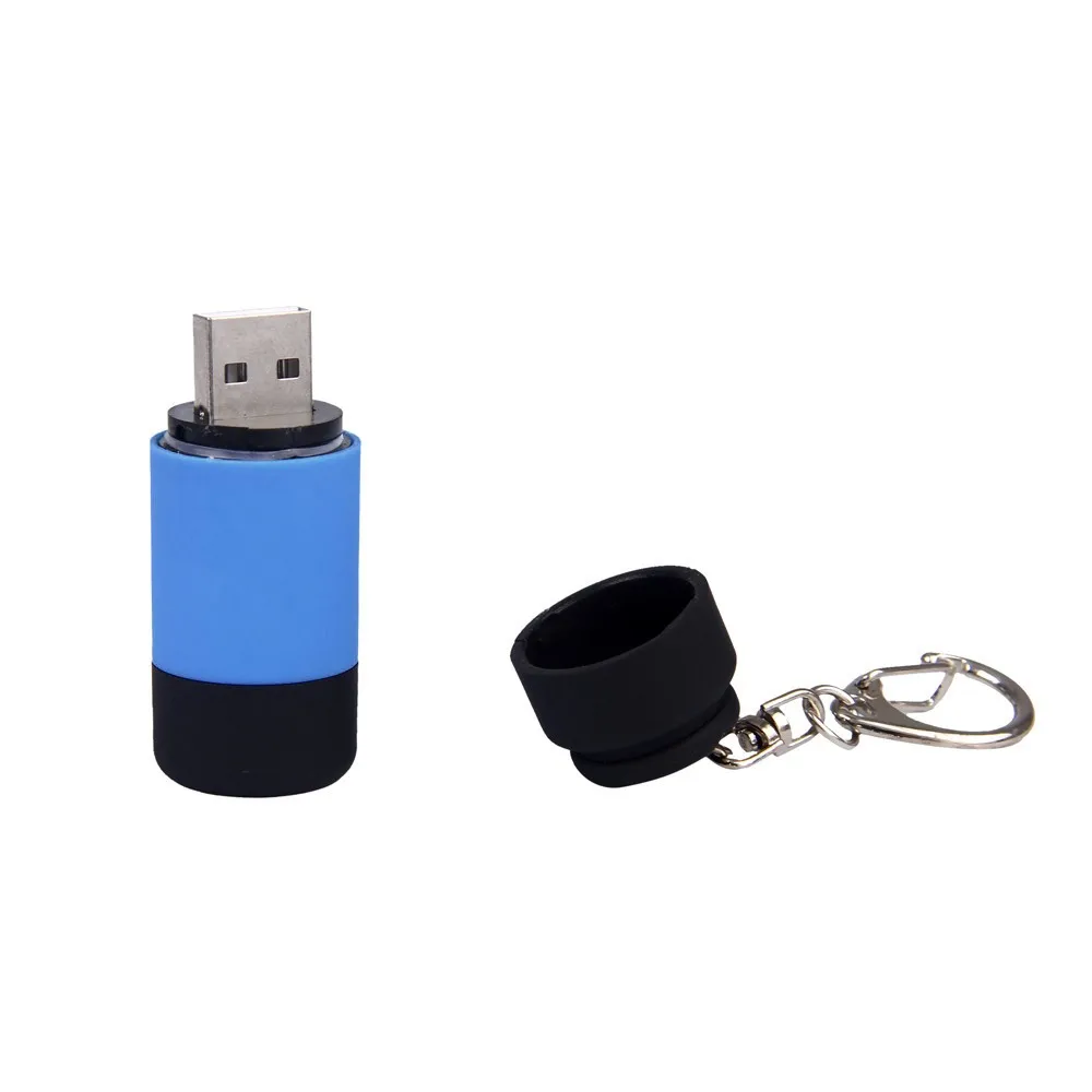 Супер Мини светодиодный светильник портативный флэш-светильник USB Открытый водонепроницаемый перезаряжаемый брелок фонарь лампа светильник s многоцветный#25