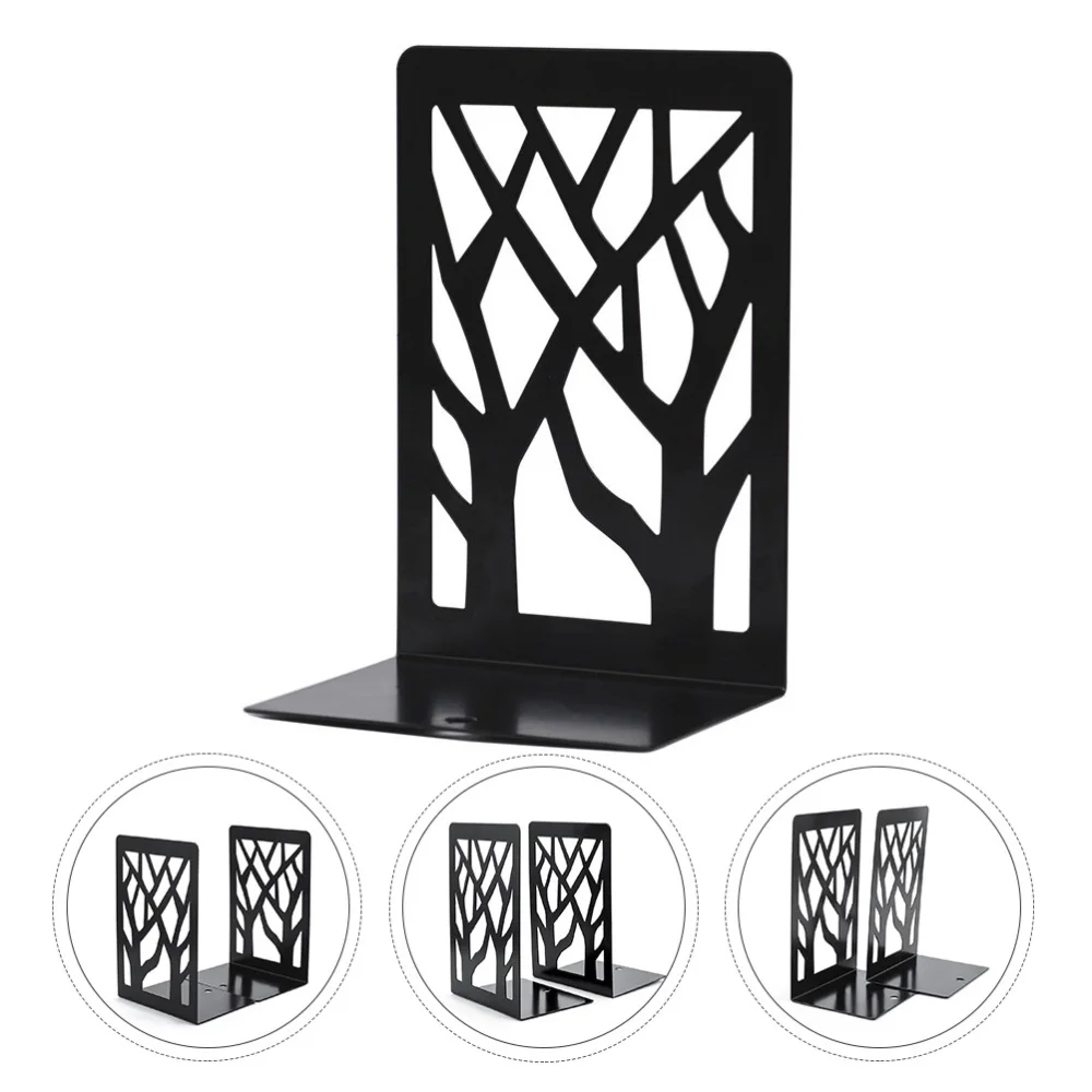 

6Pcs Iron Bookend Office Supplies Bookend Support Desktop Bookshelf