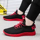 Летние дышащие кроссовки, мужская спортивная обувь, мужская спортивная обувь для мужчин, дышащие кроссовки для бега, мужские черные, красные, строгие тренировки 2019