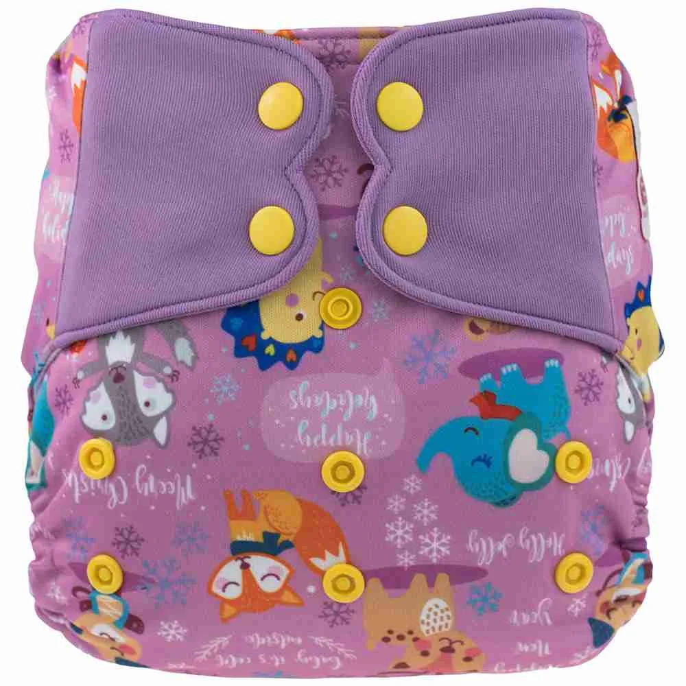 Все в одном ElfDiaper AIO высокое качество подгузник с пришитыми и пришитыми вставками - Цвет: A01Y74