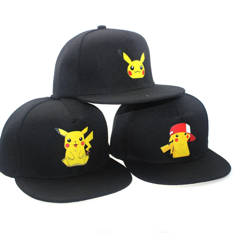 

TAKARA TOMY new Pokemon Pikachu trendy hat men and women flat-edge hip-hop hat baseball cap hatfashion visor best selling 2020