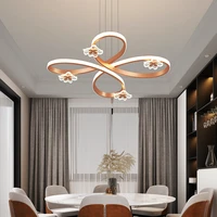 nordic led chandelier modern acrylic chandelier bedroom living room dining room lotus leaf design home decoration lamps