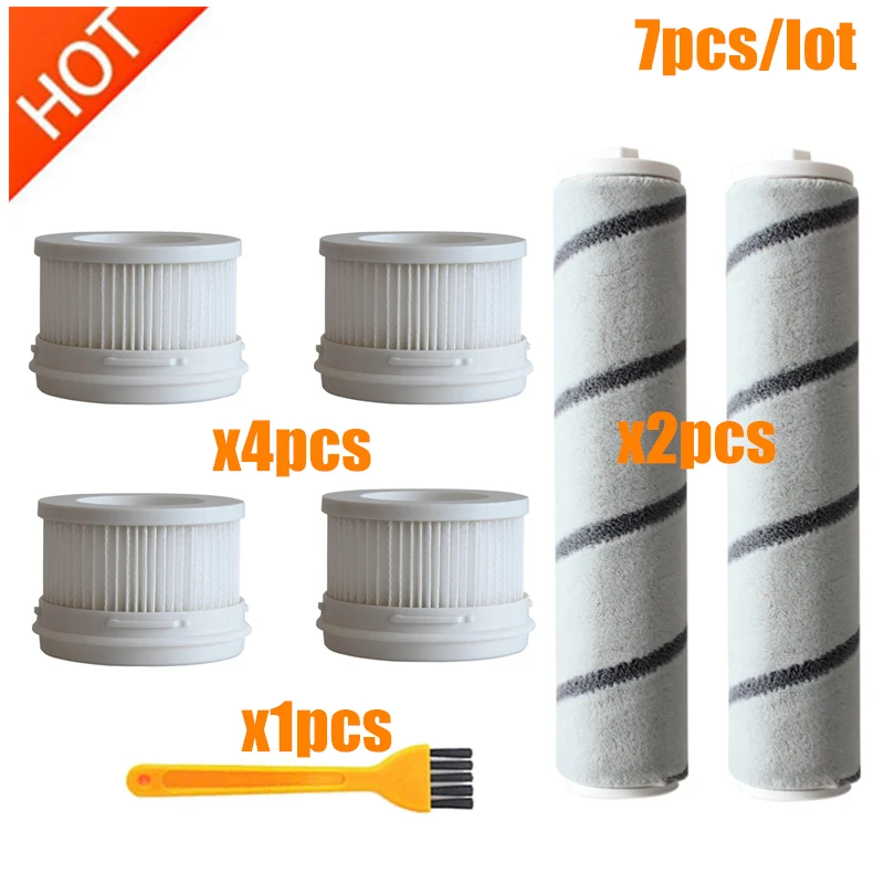 

Hepa Filter Rolling Brush Replacement for Xiaomi Mijia 1C Handheld Wireless Vacuum Cleaner Roller Brushes Cleaning Brush parts