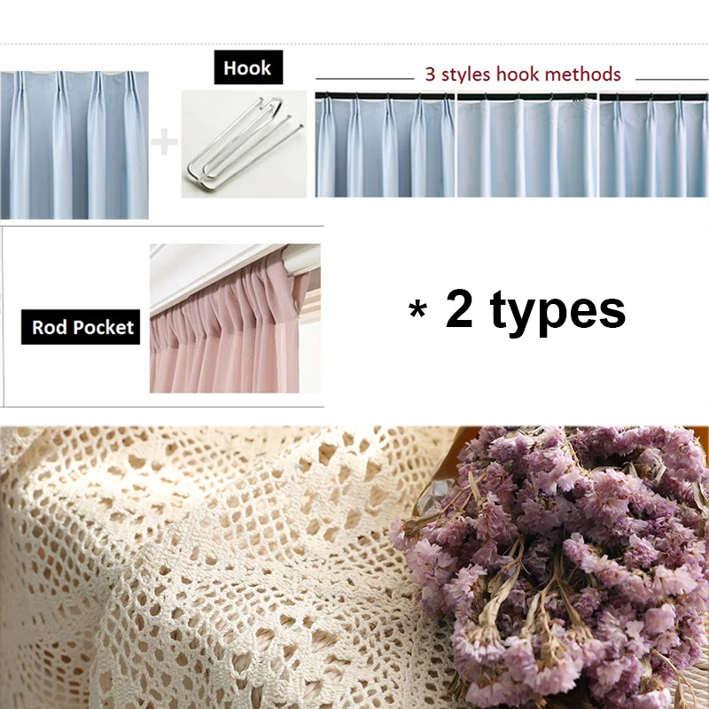 Шторы в американском стиле кружевные занавески с цветочным рисунком вязаные