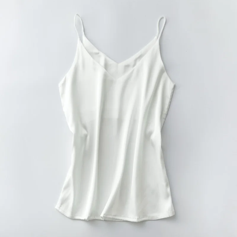 Camisole Spaghetti Strap V Neck Tops Women Halter Summer Plus Size Sleeveless Women'S Satin Top Silk
