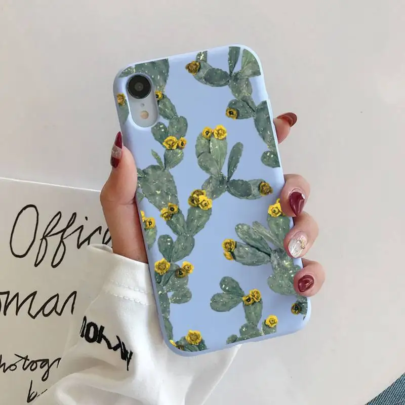 

RuiCaiCa Plant Cactus Phone Case for iphone 11 12 13 mini pro XS MAX 8 7 6 6S Plus X 5S SE 2020 XR case