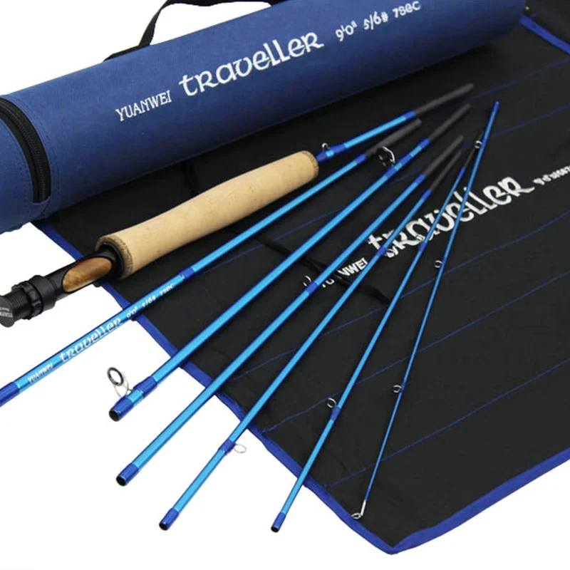 

Fly Fishing Rod 2.7M/9FT 7 Sections High Carbon Portable Fly Rod with Strong Case For Travel Fishing