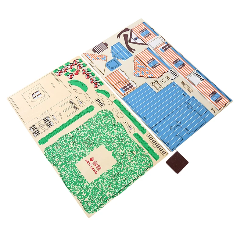 Детские игрушки 3D деревянные домики сделай сам головоломка детский замок с