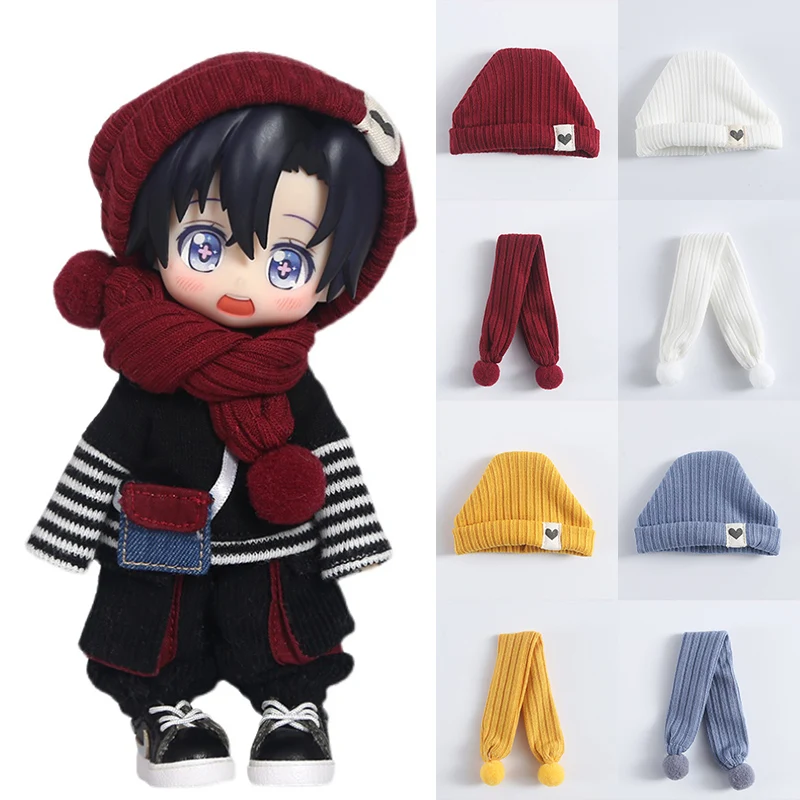 

New BJD Ob11 Doll Clothes Knitted Scarf Sweater Hat Cute Suits 1/12 Doll House Universal bjd doll clothing accessories toy ha