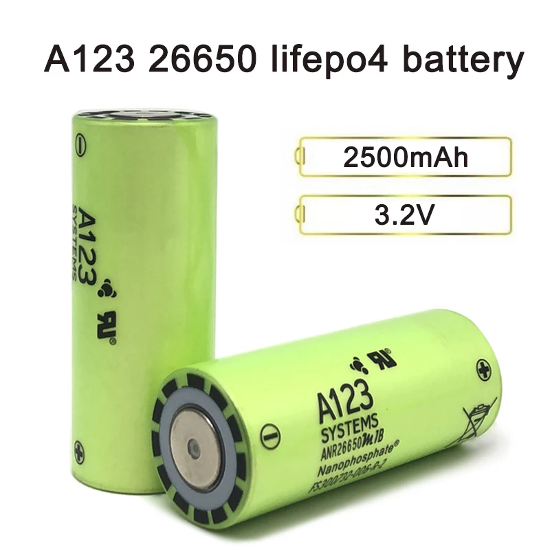 26650 lifepo4 battery 3.2v high drain 70A( 30C) 2500mAh battery e-bike golf car& cordless power tools 26650 battery
