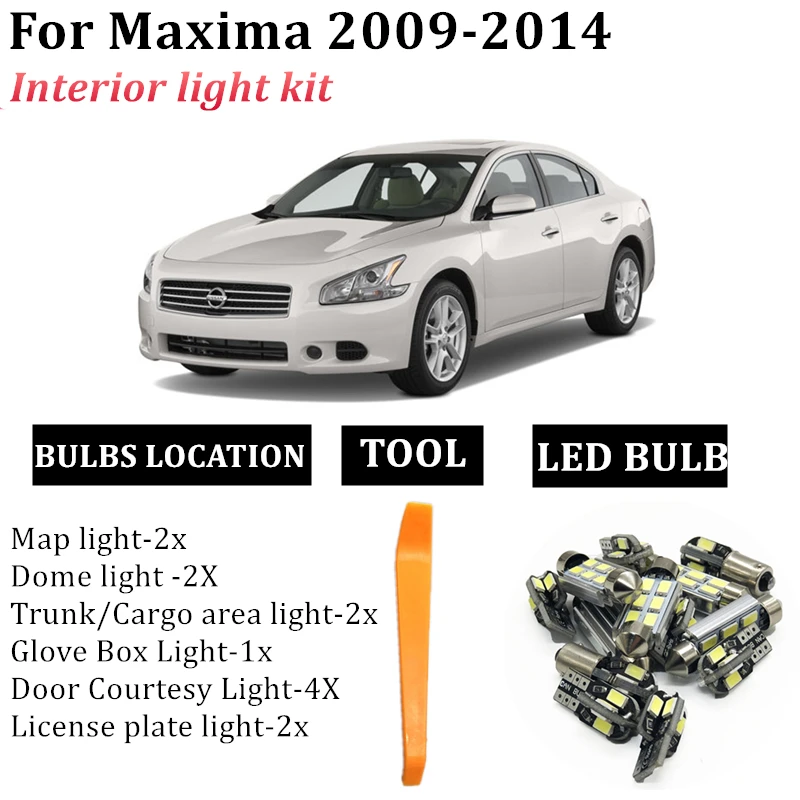 13x внутренний светодиодный потолочный светильник для автомобиля комплект 2009 2010